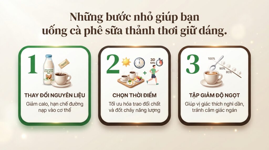 1 ly cafe sữa bao nhiêu calo? Cách uống cafe sữa ít béo
