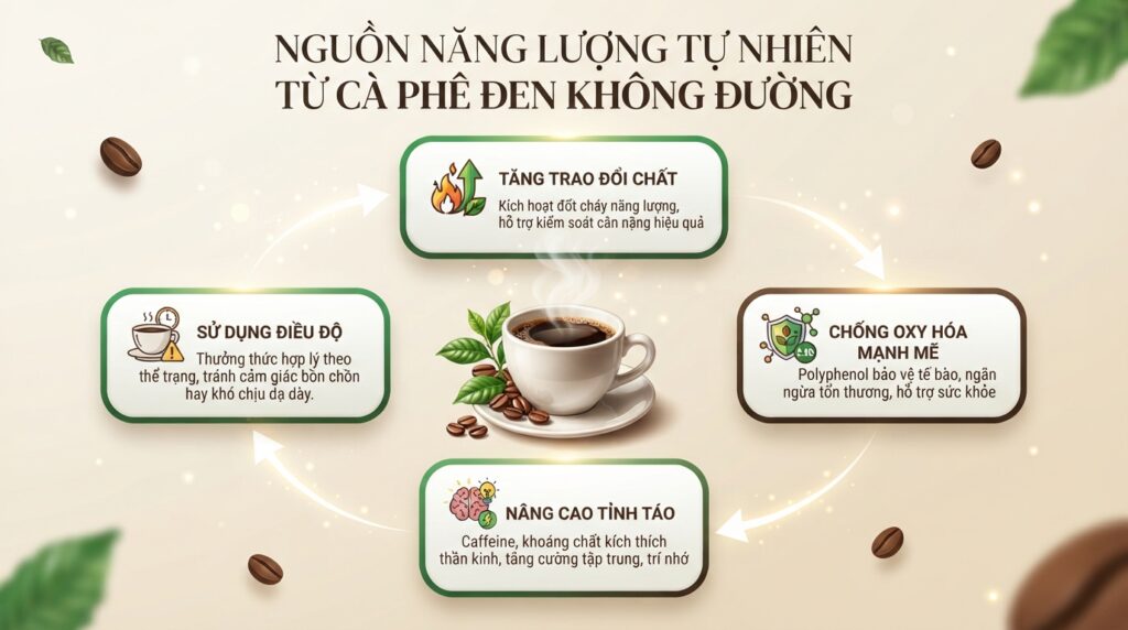 Cà phê không đường: Giải mã từ lợi ích đến cách thưởng thức đúng chuẩn
