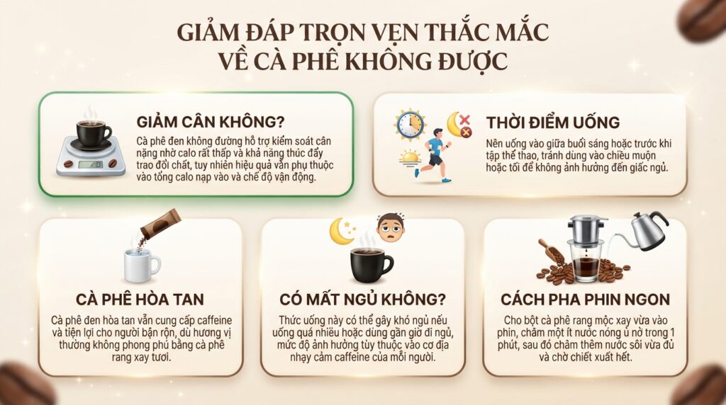 Cà phê không đường: Giải mã từ lợi ích đến cách thưởng thức đúng chuẩn