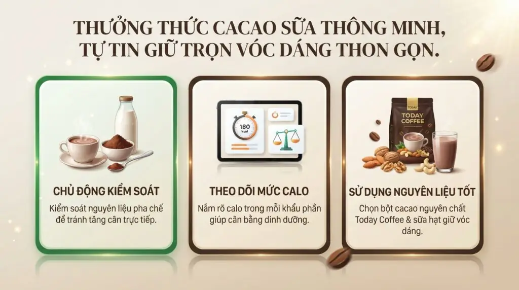 Cacao sữa bao nhiêu calo? Hướng dẫn cách uống kiểm soát cân nặng hiệu quả