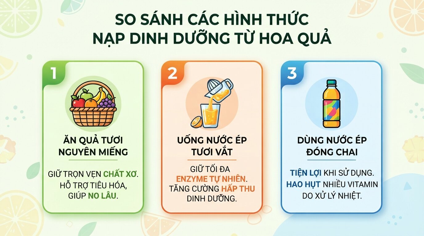 Chất xơ thô bị loại bỏ hoàn toàn trong quá trình ép lọc và đóng chai. Chất xơ thô bị loại bỏ hoàn toàn trong quá trình ép lọc và đóng chai.