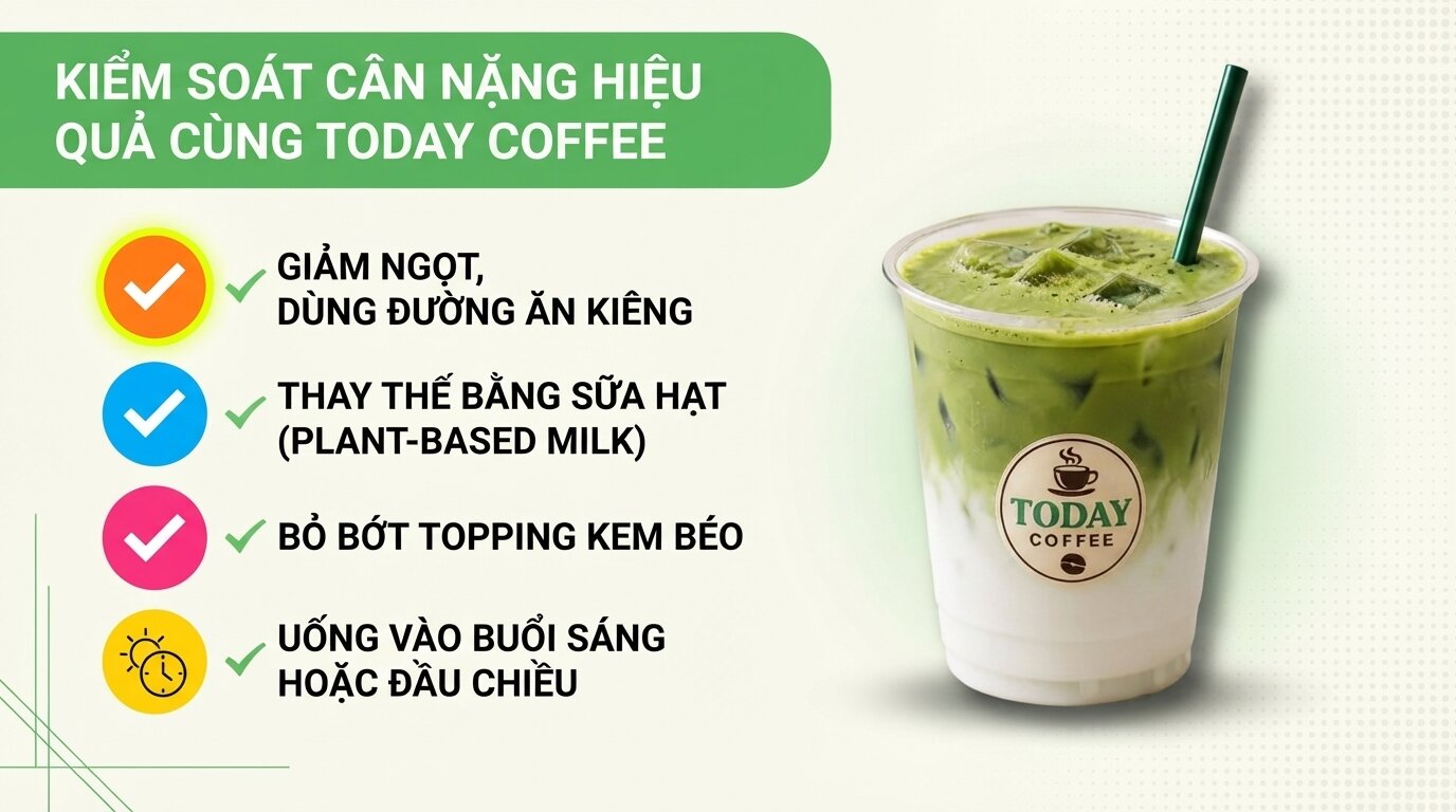 Chủ động điều chỉnh độ ngọt và chọn sữa thực vật giúp bạn giữ trọn vóc dáng thon gọn mỗi ngày.