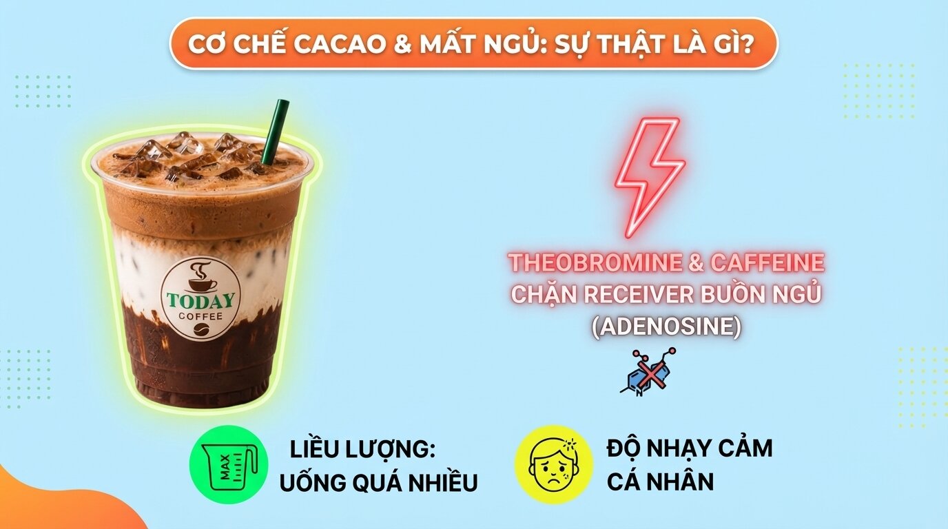 Cơ chế tác động lên hệ thần kinh - lý giải thực hư việc uống cacao có mất ngủ không mỗi ngày. Cơ chế tác động lên hệ thần kinh - lý giải thực hư việc uống cacao có mất ngủ không mỗi ngày.