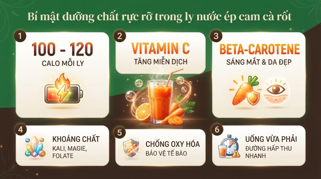 Dưỡng chất từ ly nước ép hỗ trợ tái tạo collagen và bảo vệ làn da.