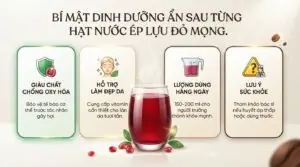 Hiểu rõ nước ép lựu có tốt không qua bảng thành phần polyphenol và khoáng chất.