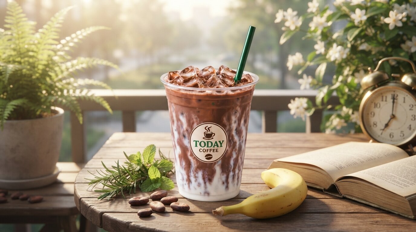 Khởi đầu ngày mới tràn đầy hứng khởi bên ly cacao mát lành giàu năng lượng tích cực.