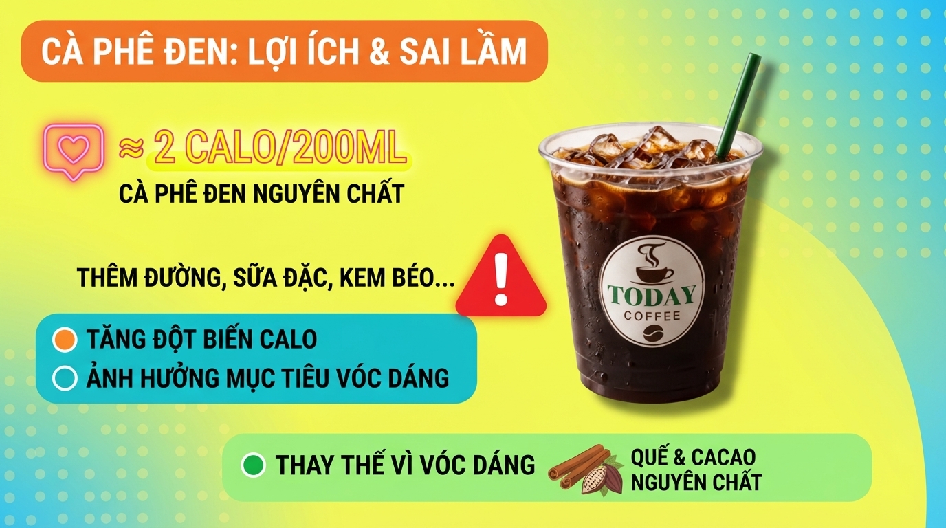Liệu bạn có biết một ly cà phê đen chỉ chứa vỏn vẹn hai calo cho vóc dáng thon gọn? Liệu bạn có biết một ly cà phê đen chỉ chứa vỏn vẹn hai calo cho vóc dáng thon gọn?