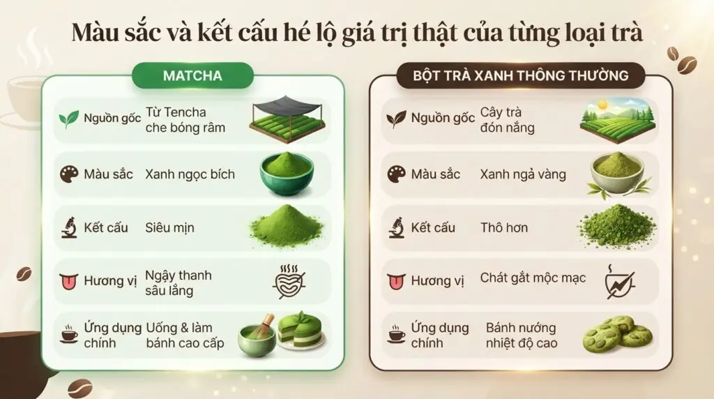 Matcha có phải trà xanh không và cách phân biệt chính xác