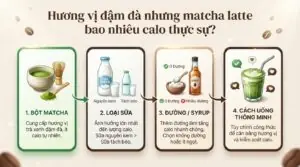 Matcha latte bao nhiêu calo? Bí quyết thưởng thức giúp kiểm soát cân nặng