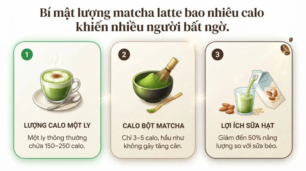 Matcha latte bao nhiêu calo? Bí quyết thưởng thức giúp kiểm soát cân nặng