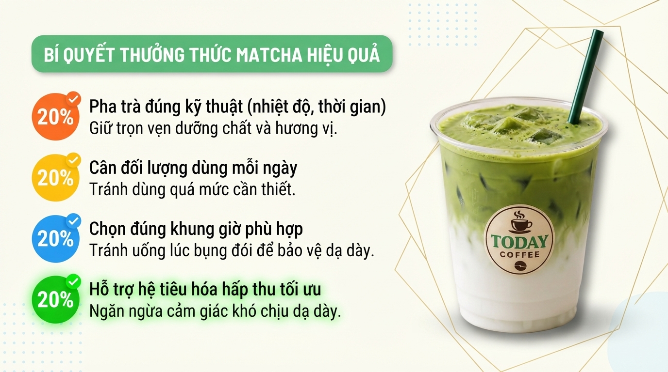 Nắm vững nguyên tắc pha chế và thời điểm thưởng thức giúp cơ thể hấp thu dưỡng chất một cách tối ưu nhất. Nắm vững nguyên tắc pha chế và thời điểm thưởng thức giúp cơ thể hấp thu dưỡng chất một cách tối ưu nhất.