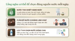 Nên uống nước khoáng hay nước tinh khiết: Lựa chọn tối ưu cho sức khỏe