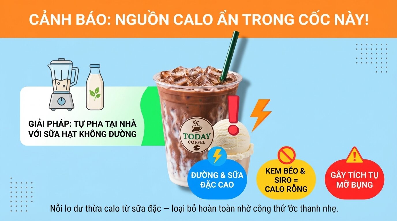 Nỗi lo dư thừa calo từ sữa đặc - loại bỏ hoàn toàn nhờ công thức thanh nhẹ. Nỗi lo dư thừa calo từ sữa đặc - loại bỏ hoàn toàn nhờ công thức thanh nhẹ.