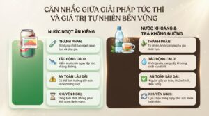 Nước ngọt không calo: Giải pháp lành mạnh hay chỉ thay thế tạm thời?