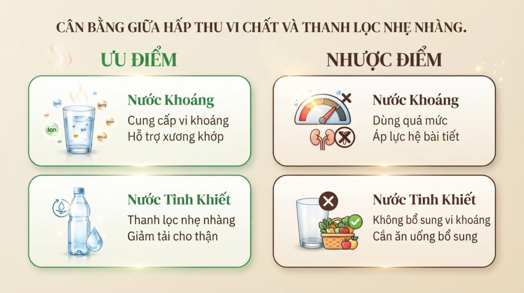 Phân loại nhu cầu sử dụng nước dựa trên thể trạng và tình trạng bệnh lý cá nhân.