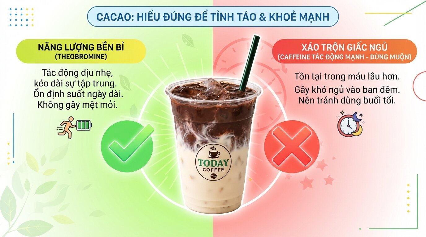 Phối hợp nhịp nhàng theobromine và caffeine - cung cấp năng lượng ổn định suốt ngày dài mà không mệt mỏi. Phối hợp nhịp nhàng theobromine và caffeine - cung cấp năng lượng ổn định suốt ngày dài mà không mệt mỏi.