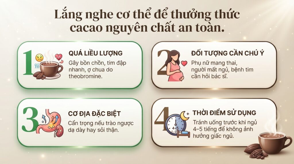 Tác dụng của cacao nguyên chất và cách sử dụng đúng khoa học cho sức khỏe