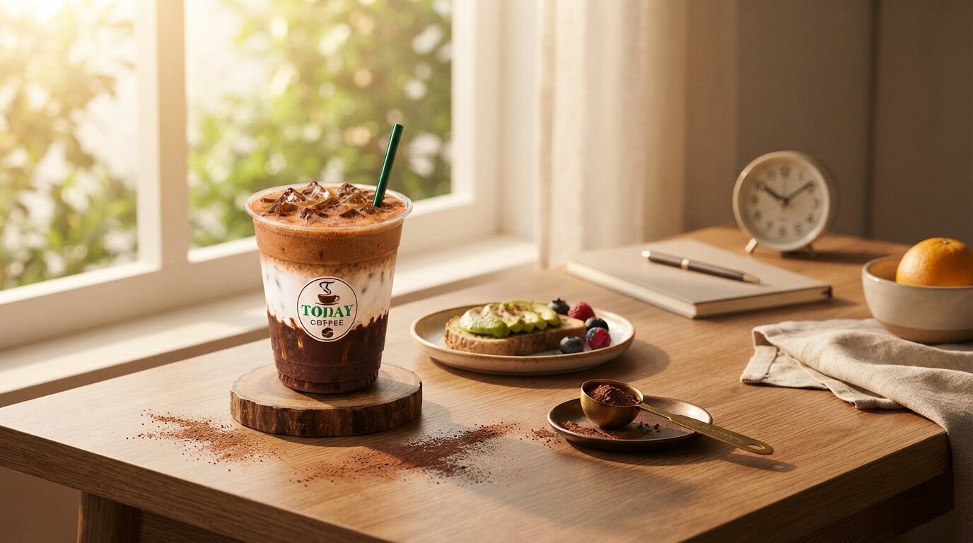 Thưởng thức ly cacao đắng nhẹ vào buổi sáng giúp kích hoạt nguồn năng lượng tràn đầy. Thưởng thức ly cacao đắng nhẹ vào buổi sáng giúp kích hoạt nguồn năng lượng tràn đầy.