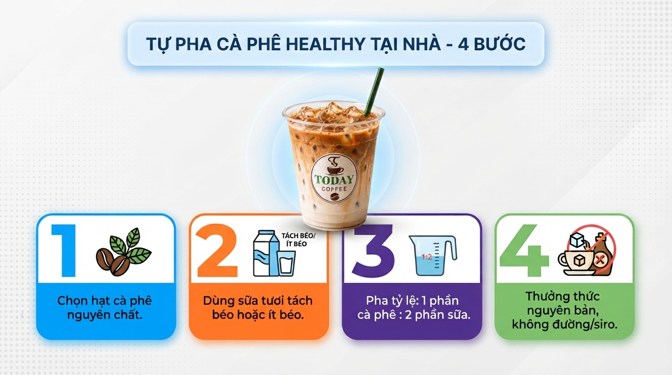 Tự tay pha chế đúng tỷ lệ nguyên liệu lành mạnh mang lại ly đồ uống chuẩn dáng hoàn hảo.