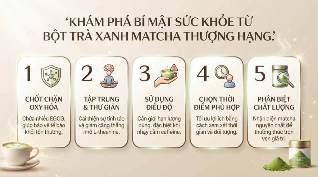 Uống bột trà xanh matcha có tốt không? Khám phá tác dụng và lưu ý