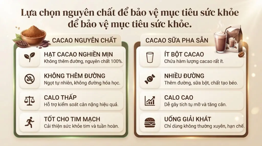 Uống cacao có béo không? Cách thưởng thức đúng cách tránh tăng cân