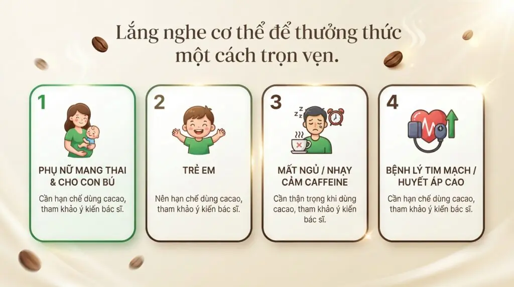 Uống cacao có béo không? Cách thưởng thức đúng cách tránh tăng cân