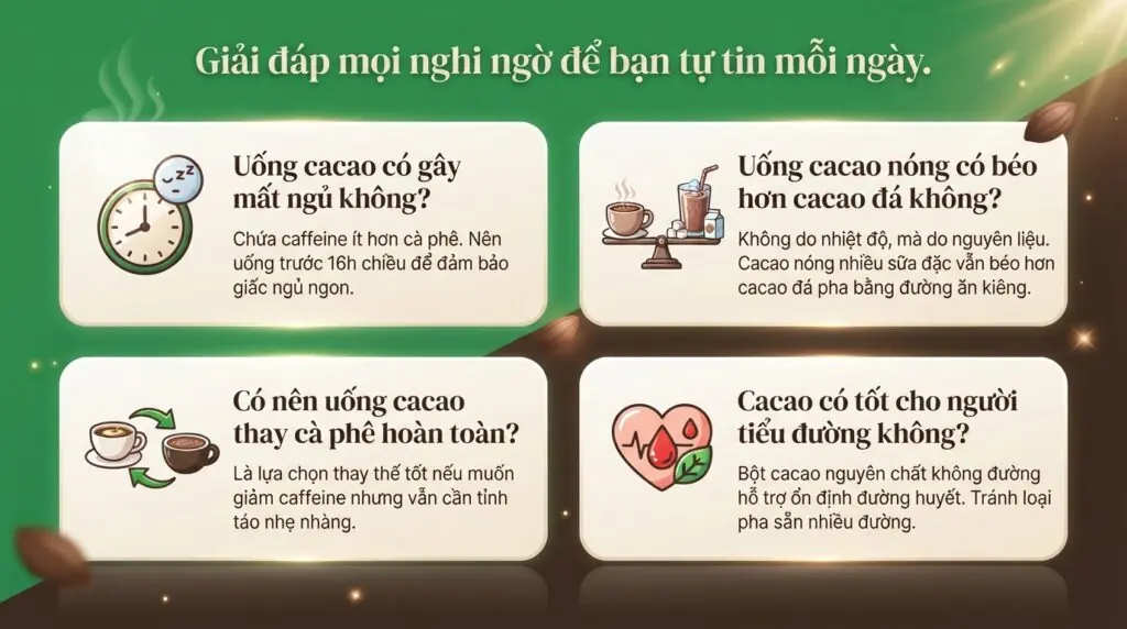 Uống cacao có béo không? Cách thưởng thức đúng cách tránh tăng cân