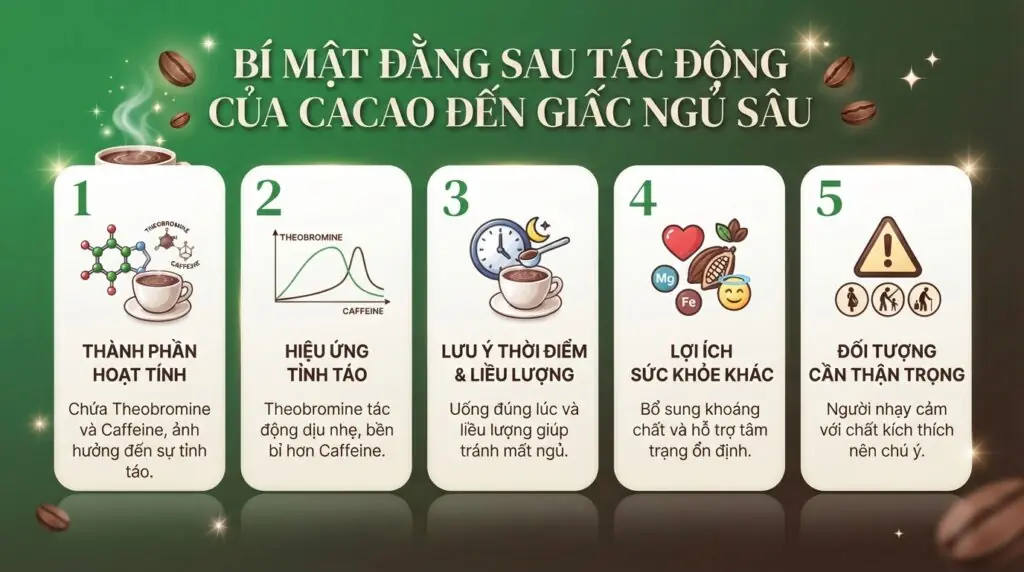 Uống cacao có mất ngủ không? Giải mã sự thật về thức uống yêu thích