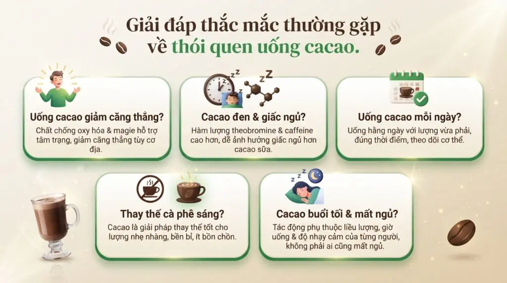 Uống cacao có mất ngủ không? Giải mã sự thật về thức uống yêu thích