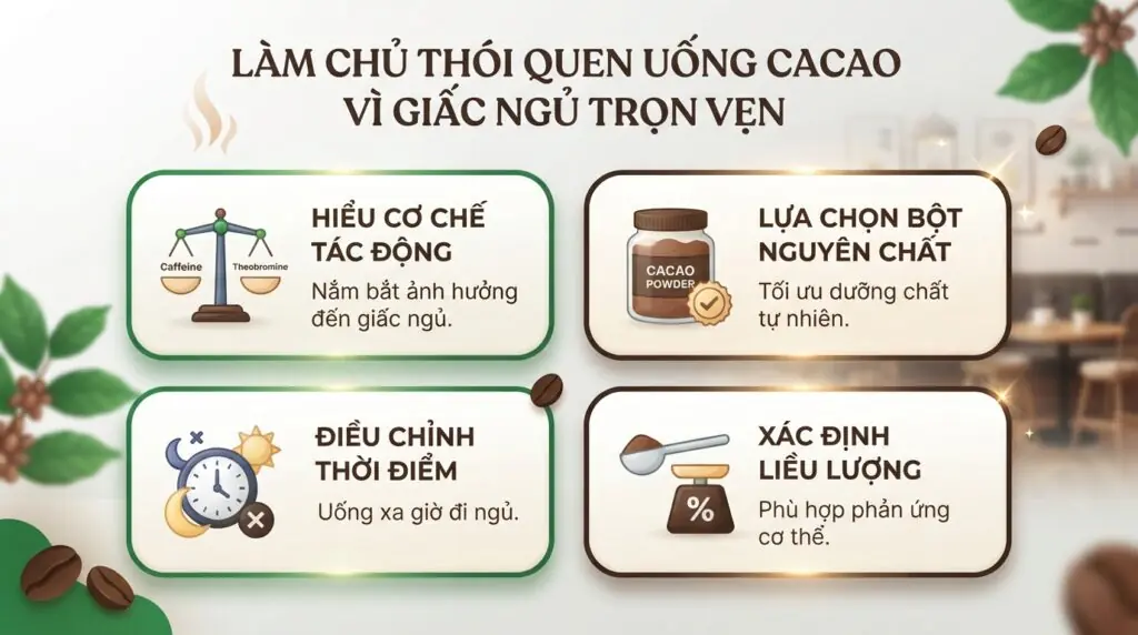 Uống cacao có mất ngủ không? Giải mã sự thật về thức uống yêu thích