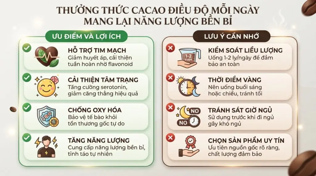 Uống cacao có nóng không? Giải mã các lầm tưởng và cách thưởng thức trọn vị