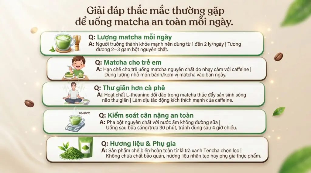 Uống matcha có mất ngủ không? Cách thưởng thức trọn vẹn cho sức khỏe