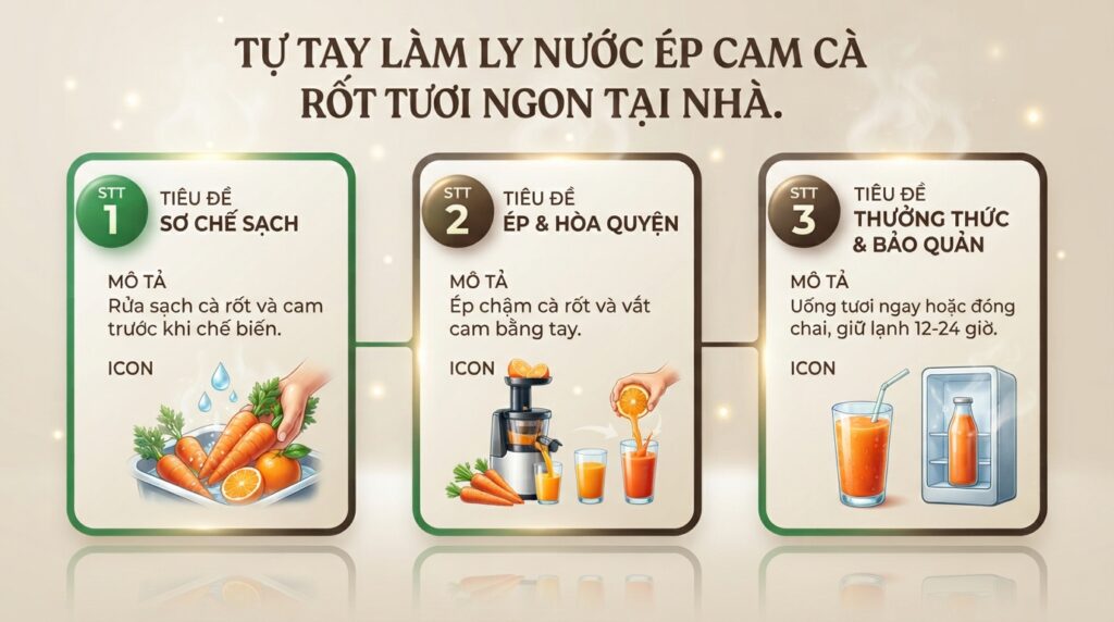 Uống nước ép cam cà rốt có tác dụng gì đối với sức khỏe? 3 lợi ích bất ngờ